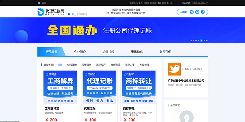 网站预览图